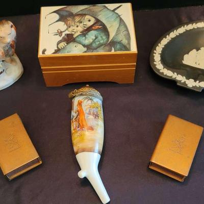 Hand-Painted Porcelain Tobacco Pipe & International Collectibles