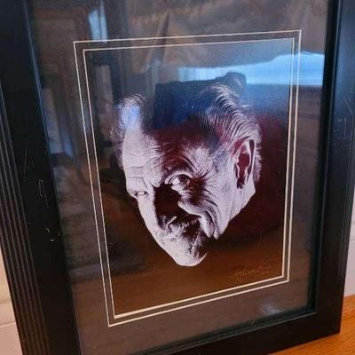 Signed Vincent Price Original Portrait Photograph – Custom Framed Hollywood Memorabilia