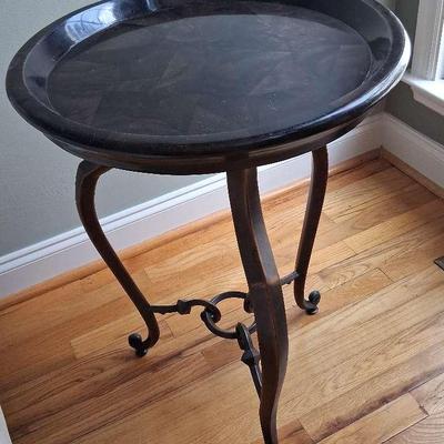 Wrought Iron End Table 