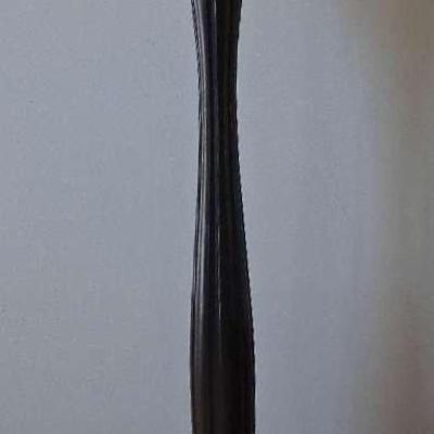 Traditional Floor Lamp With Ornate Gold Accents And Frosted Glass Shade