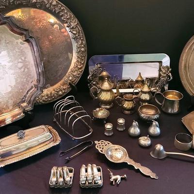Sheridan Silver Plated Tray & Decorative Silver And Pewter Collection