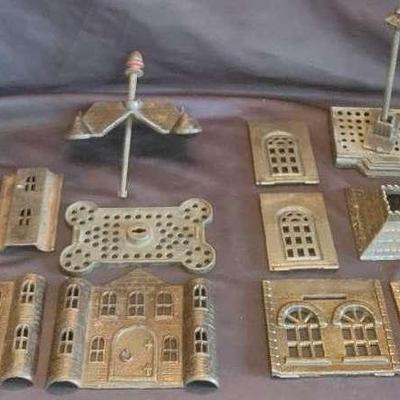 Cast Iron Miniature Building Components – 12 Architectural Pieces