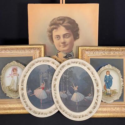 Unique Vintage Artwork - Lefton China, Ballet Prints, and Original Portrait! 