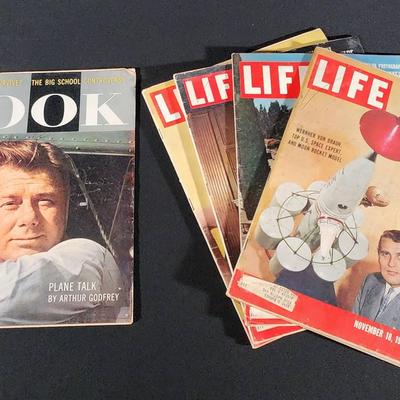 Vintage 1957 Magazine Lot - LIFE & LOOK - Mid-Century Americana & History
