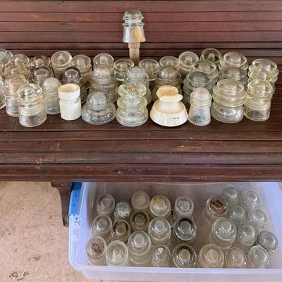 Ceramic & Clear Early Century Insulators