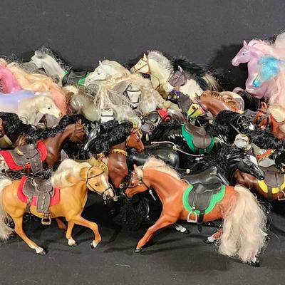 Vintage Toy Horse & Fantasy Collectibles Lot – Barbie, Kenner, Grand Champions, Danbury Mint