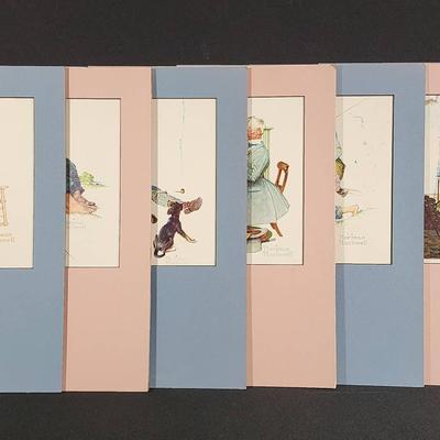 Collection of 8 Timeless Matted Norman Rockwell Prints!