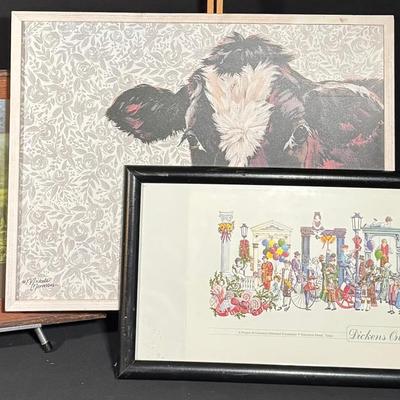 Celebrate Galveston and Cows! Three Charming Vintage Prints - Heidt & Norman