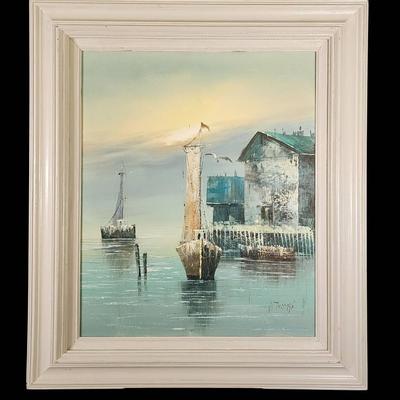 Charming Coastal Serenity! Original Painting by Thomas!