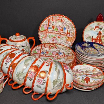Exquisite Kutani Style Tea Set – Hand-Painted Japanese Porcelain is Stunning!