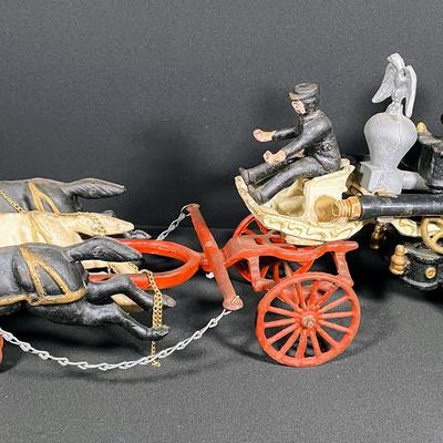Retro Horse Drawn, Cast Iron Pumper Wagon