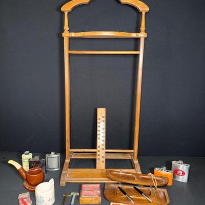 Distinguished Collection of Gentleman's Treasures – Flasks, Wooden Organization, Pens, and More!