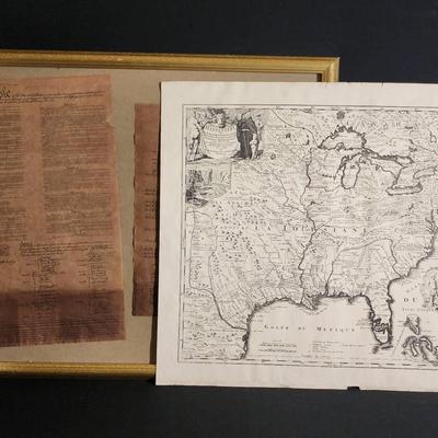 Glimpse into Early America: 18th-Century French Map of United States & a Constitution Bonus!