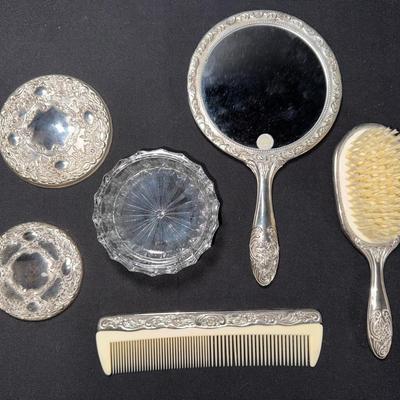 Rare & Exquisite Godinger Silver Art 5-Piece Vanity Set - Like New Condition!