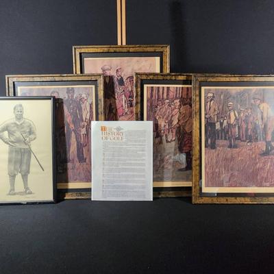 Collection of Golfing Legends: Bill Brauer Lithographs & Robert Riger Print