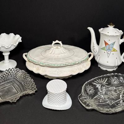 Milk Glass & Masonic Collection – Fenton, Westmoreland, Anchor Hocking