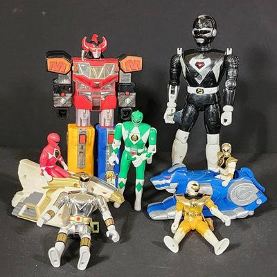 MEGA Mighty Morphin Power Rangers Vintage Lot – 1990s Bandai Figures, Racers, Cases & More!