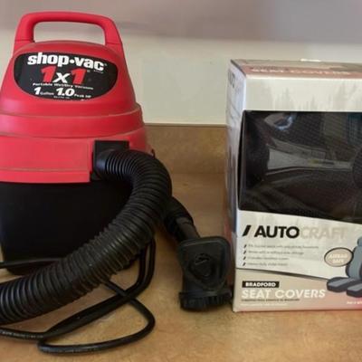 ShopVac 1X1 (1) + Autocraft Seat Cover Set (1)