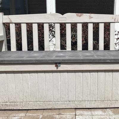 Keter Outdoor Garden Plastic Storage Bench