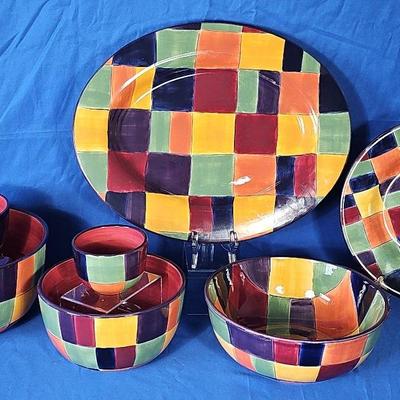 Tabletops 'Caracas' Nesting Bowls (4), Platters (2) + Serving Bowl (1)