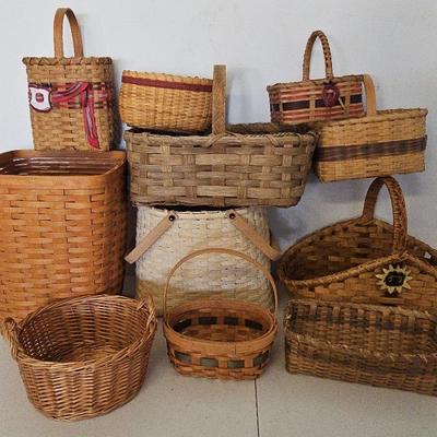 Longaberger Basket (1) + Decorative Baskets (10) #771