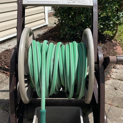 Ames Plastic Cart Hose Reel + Hose