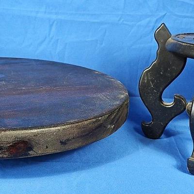 Len Pine 'Lazy Susan' By Plymouth (1) Wooden Plant Stand (1)