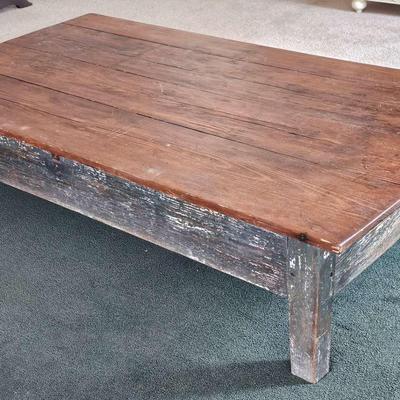 Rustic Style Wooden Coffee Table