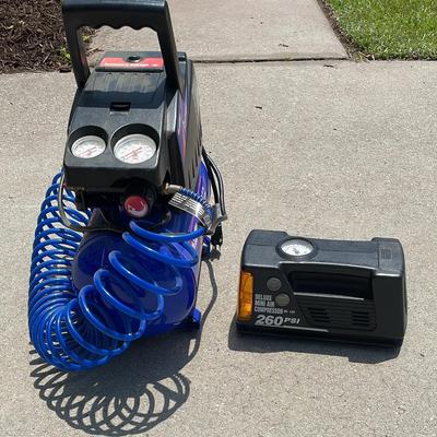 Campbell Hausfeld 2 Gal. Air Compressor (1) + Mini Deluxe Air Compressor (1)