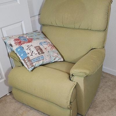 La-Z-Boy Upholstered Reclining Rocking Chair (1) + Decorative Pillow (1)