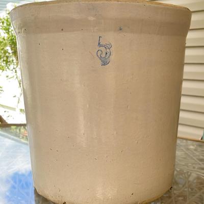 Glazed Stoneware Vintage Crockpot