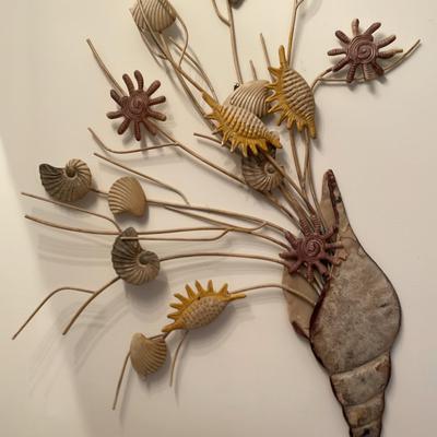 Seashell Metal Wall Art