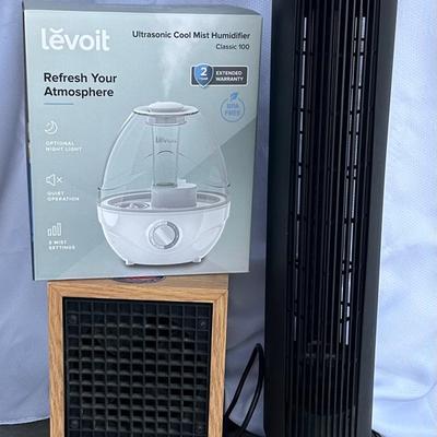Levoit Humidifier (1), Living Air Purifier (1) & Ionic Breeze 'GP' Silent Air Purifier (1)