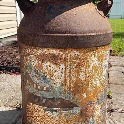 Painted Antique Milk Can