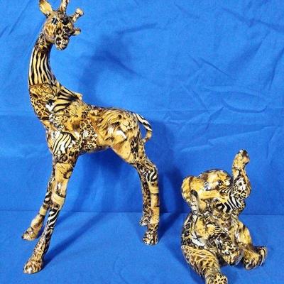La Vie 'Safari Collection' Giraffe (1) + Elephant (1)
