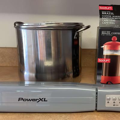 Power Xl Dual Bag Sealer (1), Brazil Coffee Maker (1) + Large Stock Pot (1)