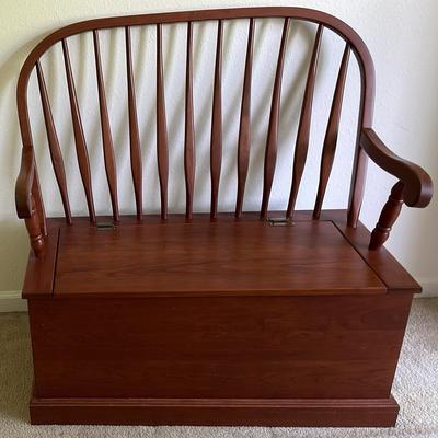 Spindle Back Country Storage Bench