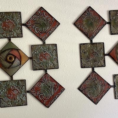 Metal Wall Art Squares (2)