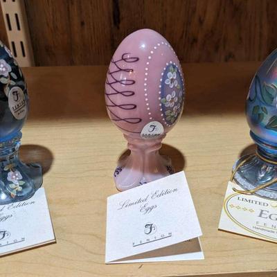 Lot #2 Hand Painted Fenton Eggs 