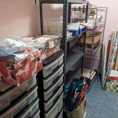 Mystery Craft Lot Includes Rolling Carts