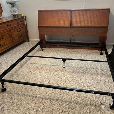 Mid-Century Modern Queen Headboard And Frame