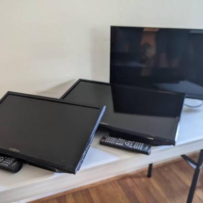 3 Insignia TVs - 20", 24", 24"