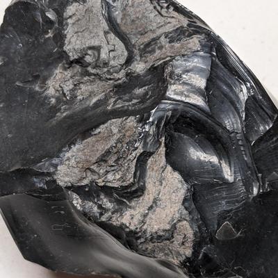 Volcanic Obsidian with Natural Inclusions
