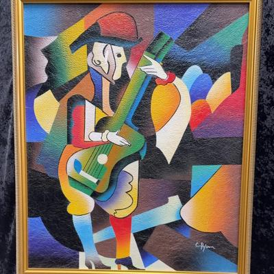 Lute Player Abstract by C. Ryan (1122)