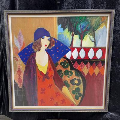 “Indigo Chapeau” by Itzchak Tarkay (1122)