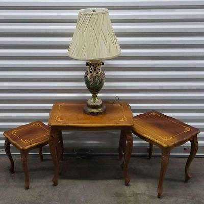 Nesting Tables & Lamp (1127)