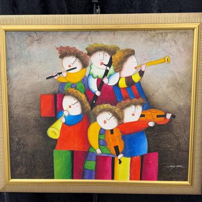 Musicians Painting by J. Roy Baz (1122)