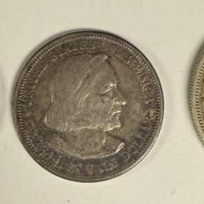 1893 Columbian Half Dollar, 1951 Booker T Washington, 1961 Canadian Dollar