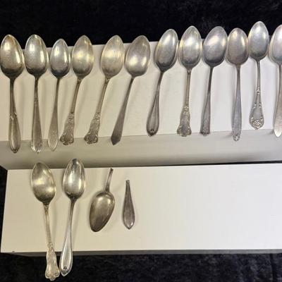 17 Piece Sterling Silver Spoons