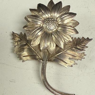 EXTRAORDINARY Janna Thomas Sterling Silver SUPERB Flower Brooch Tiffany Designer